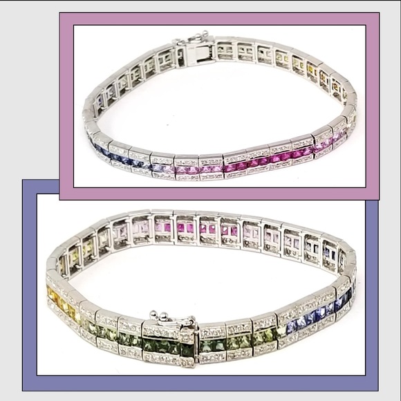 Diamond and Precious Stone Bracelet